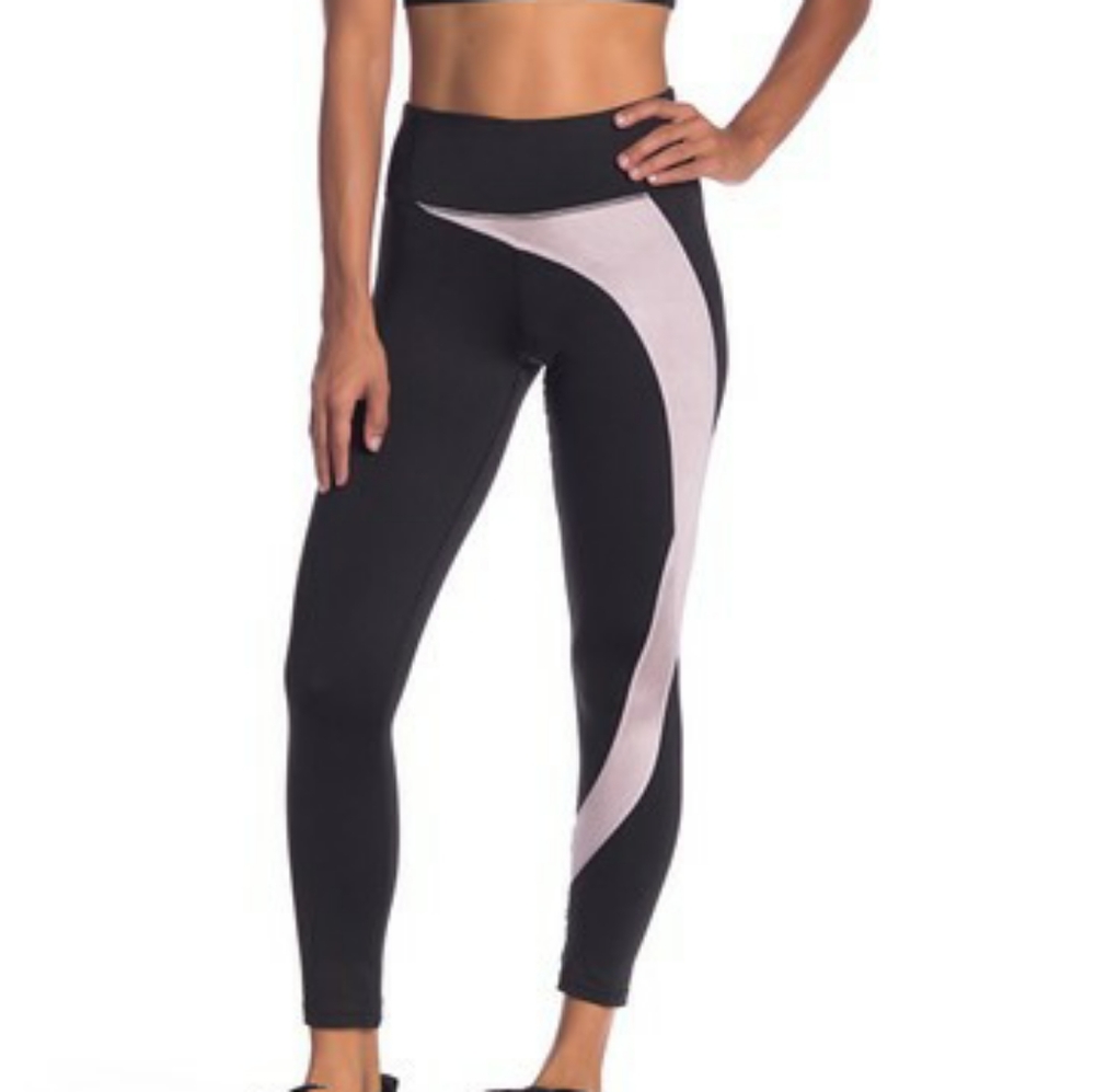 Tahari Sport Black/Rose Leggings